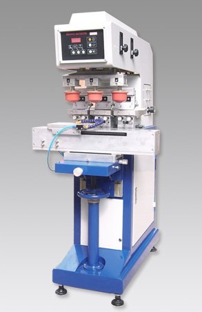 3 color pneumatic pad printer with shuttle